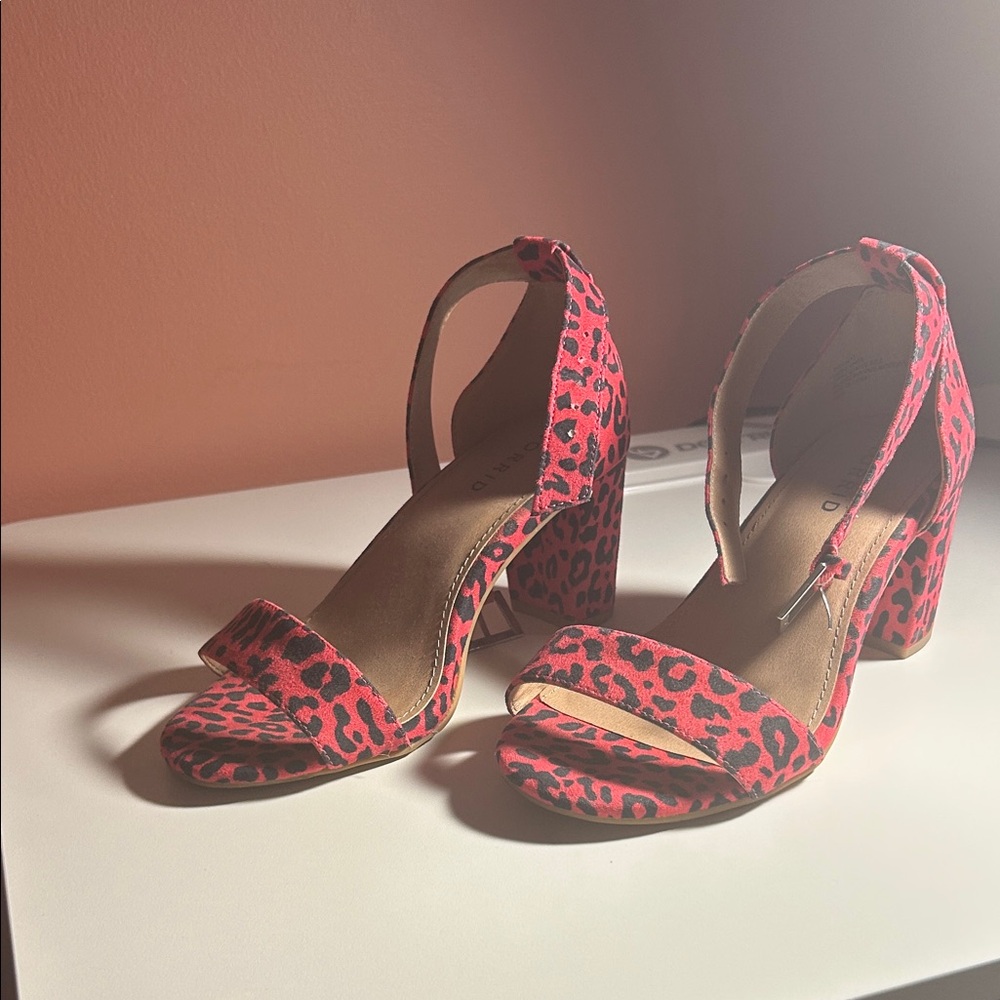 Torrid Red Leopard Print Wedge Heels